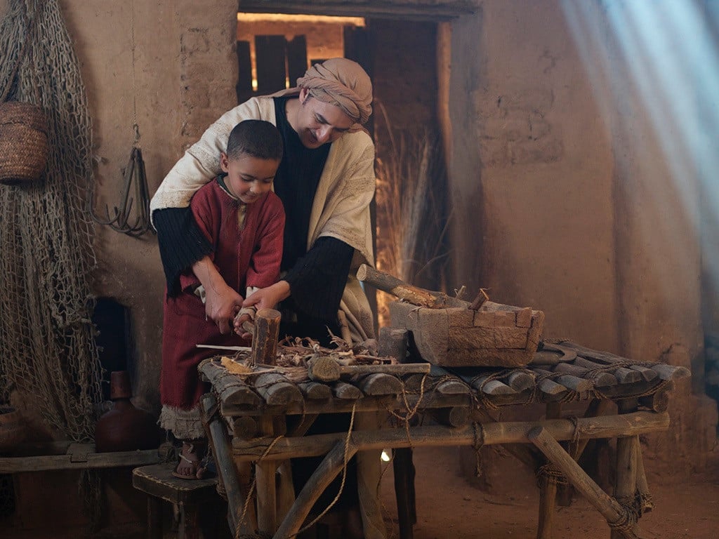 How did Mary feel as she watched Joseph teach Jesus how to be a carpenter?